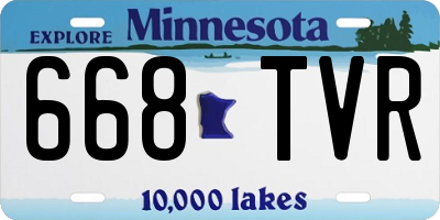 MN license plate 668TVR