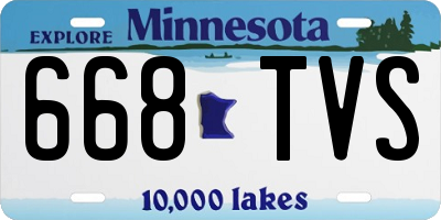 MN license plate 668TVS