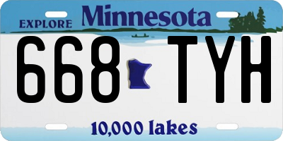 MN license plate 668TYH