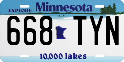 MN license plate 668TYN