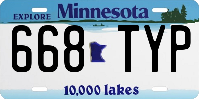 MN license plate 668TYP