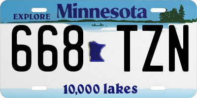 MN license plate 668TZN