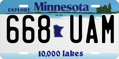 MN license plate 668UAM