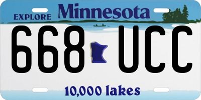 MN license plate 668UCC