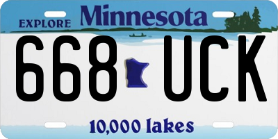 MN license plate 668UCK