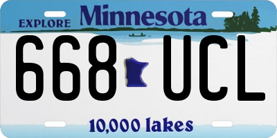 MN license plate 668UCL