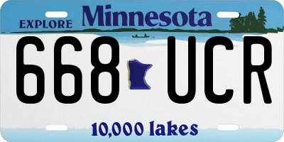 MN license plate 668UCR
