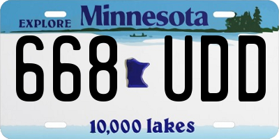 MN license plate 668UDD