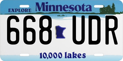 MN license plate 668UDR