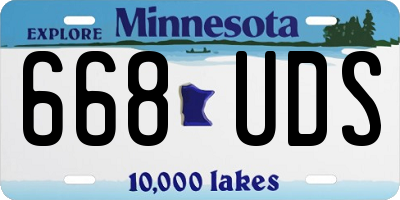 MN license plate 668UDS