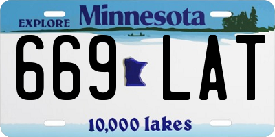 MN license plate 669LAT