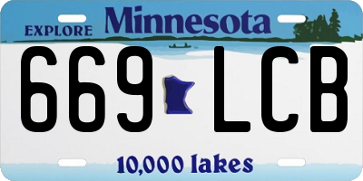 MN license plate 669LCB
