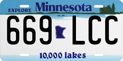 MN license plate 669LCC