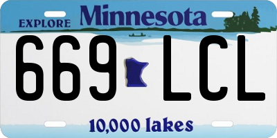 MN license plate 669LCL