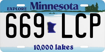 MN license plate 669LCP