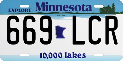 MN license plate 669LCR