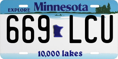 MN license plate 669LCU