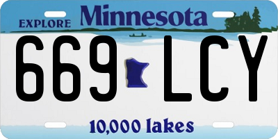 MN license plate 669LCY