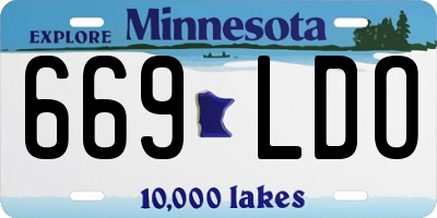 MN license plate 669LDO