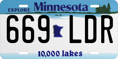 MN license plate 669LDR