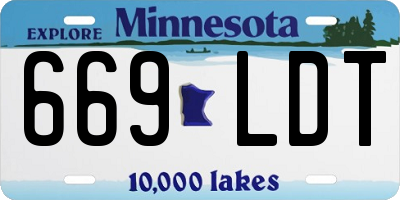 MN license plate 669LDT