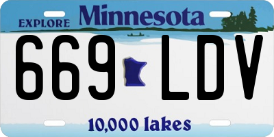 MN license plate 669LDV