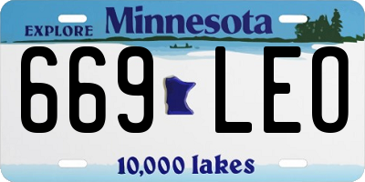MN license plate 669LEO