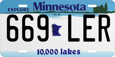 MN license plate 669LER