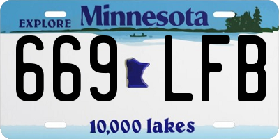 MN license plate 669LFB