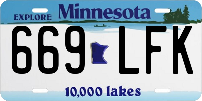 MN license plate 669LFK
