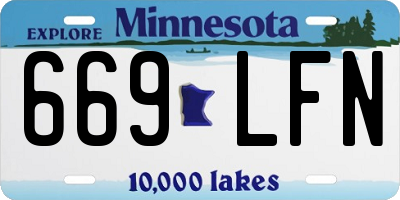MN license plate 669LFN