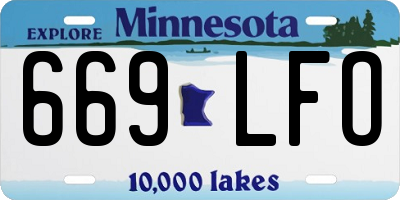 MN license plate 669LFO