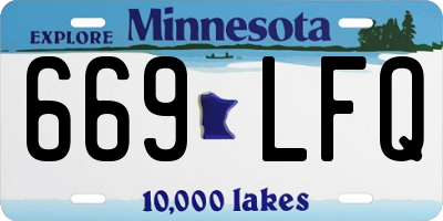 MN license plate 669LFQ