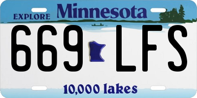MN license plate 669LFS