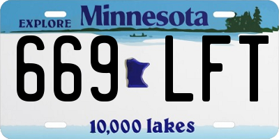MN license plate 669LFT