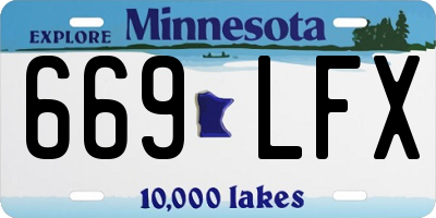 MN license plate 669LFX