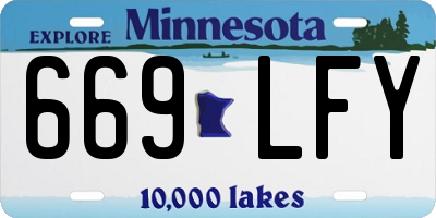MN license plate 669LFY