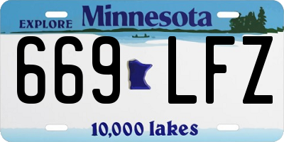 MN license plate 669LFZ