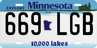 MN license plate 669LGB