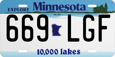 MN license plate 669LGF