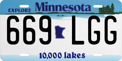 MN license plate 669LGG
