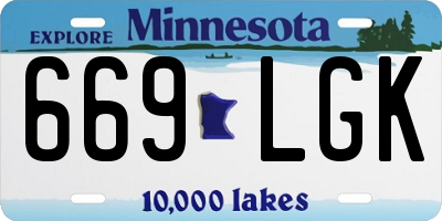 MN license plate 669LGK