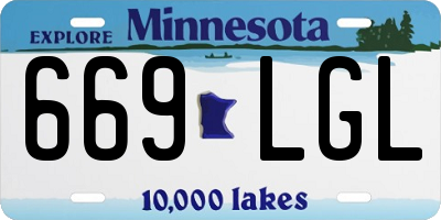 MN license plate 669LGL