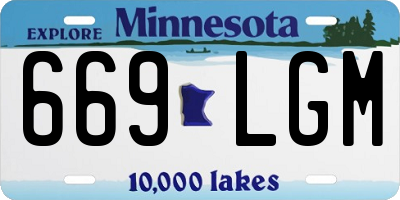 MN license plate 669LGM