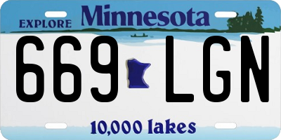 MN license plate 669LGN