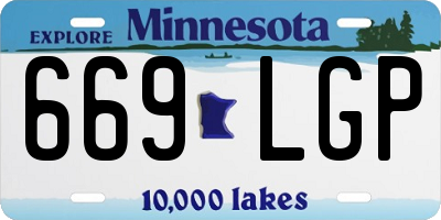MN license plate 669LGP