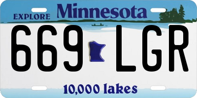 MN license plate 669LGR