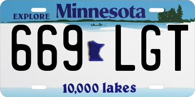 MN license plate 669LGT