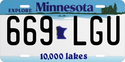 MN license plate 669LGU