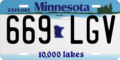 MN license plate 669LGV